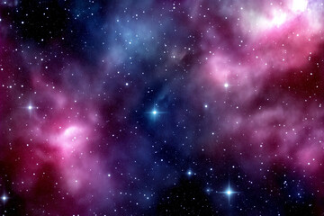 Naklejka premium space background with stars and nebula