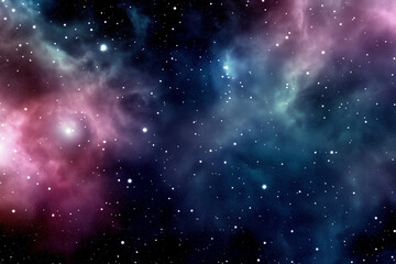 Obraz premium space background with stars and nebula