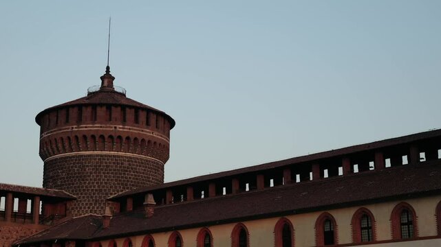 Milan, Italy - February 2025 - Visiting the exterior of the historic buildings of the Lombard capital