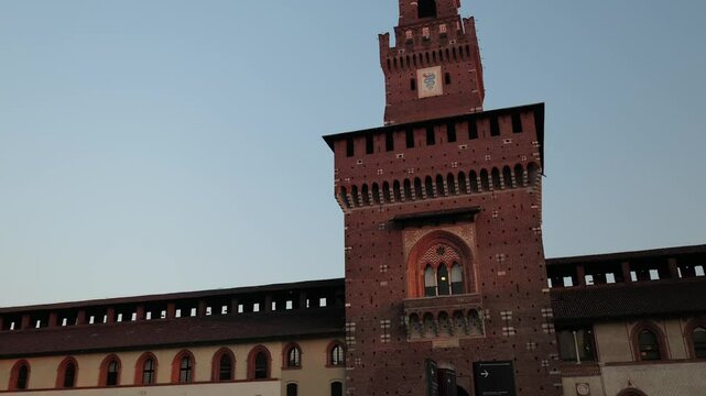 Milan, Italy - February 2025 - Visiting the exterior of the historic buildings of the Lombard capital
