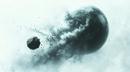 Abstract Celestial Explosion In Space