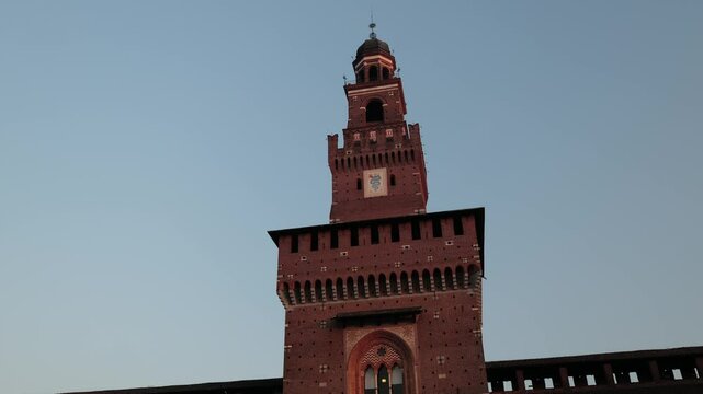 Milan, Italy - February 2025 - Visiting the exterior of the historic buildings of the Lombard capital