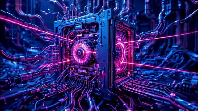 Futuristic computer component. Advanced technology and artificial intelligence.
