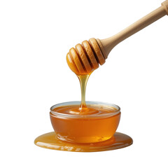 PNG Honey Dripping from Wooden Dipper into a Glass Jar
