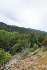 Blick auf die Berglandschaft der Französichen Mittelmeerinsel Korsika	