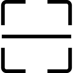 Fototapeta premium A Simple Yet Powerful Symbol Of Focus And Balance, Representing Clarity And Intention In A Bold, Graphic Style With Stark Black Lines Against A White Background