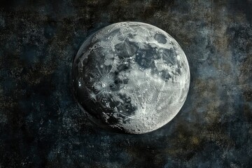silver surface of the moon in a modern style