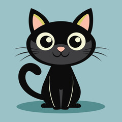 black cat cartoon