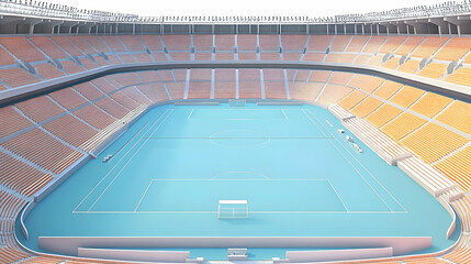 Empty Stadium with Soccer Field