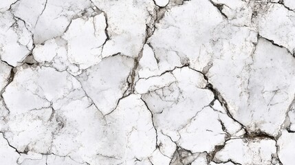 Fototapeta premium Cracked White Marble Texture Seamless Background