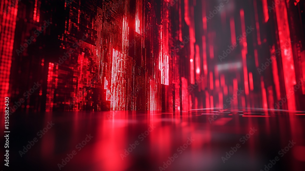Poster Abstract Red Digital Background Texture Lines