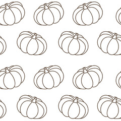 pumpkin, pattern, outline, seamless, autumn, decoration, vegetable, harvest, thanksgiving, background, wallpaper, design, repeat, lineart, illustration, festive, seasonal, organic, food, bo