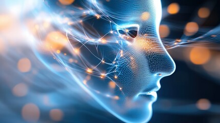 Artificial intelligence revolution exploring the future of digital humanity virtual realm conceptual art tech innovation close-up view