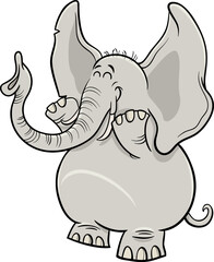 standing cartoon African elephant animal character