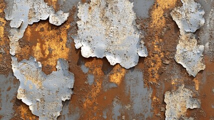 Corroded Steel Surface with Distressed Paint and Rust