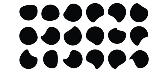 set of abstract organic blob shapes icon. blob shapes icon white background.