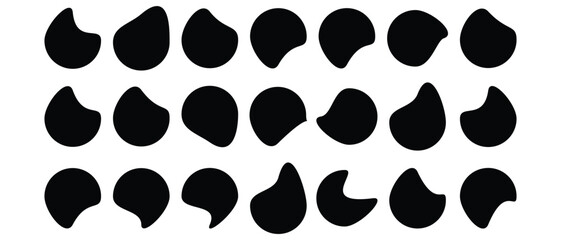 set of abstract organic blob shapes icon. blob shapes icon white background.
