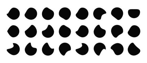 set of abstract organic blob shapes icon. blob shapes icon white background.