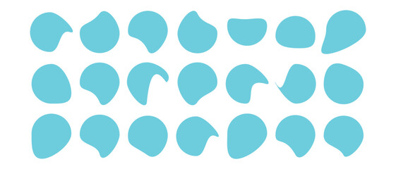 set of abstract organic blob shapes icon. blob shapes icon white background.