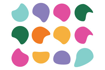 set of abstract organic blob shapes icon. blob shapes icon white background.