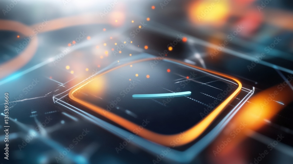 Poster dynamic abstract technology visualization digital realm graphic design futuristic environment close-