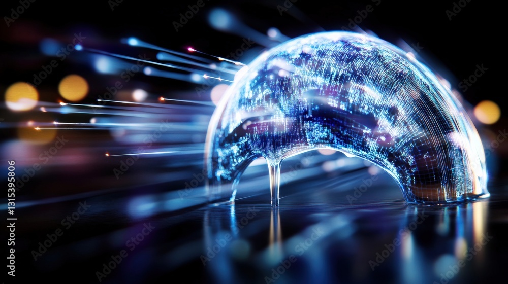 Poster dynamic light burst displaying futuristic energy patterns digital realm abstract artwork nighttime c