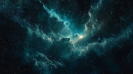 Enchanting Nebulae Clouds Illuminated by Luminous Stars