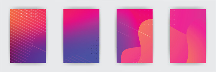 Abstract gradient phone wallpapers; vibrant pink, purple, orange; modern design; social media