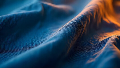 Generated image, close up on denim fabric texture