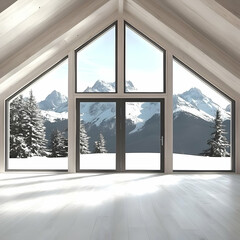 Obraz premium Mountain View Loft: Winter Wonderland