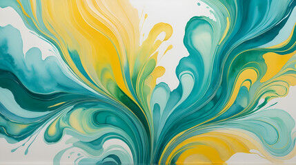 Fototapeta premium Oil-like hues, watercolor's fluidity, abstract oil paint strokes, marbled backgrounds, and modern painting patterns evoke free-flowing watercolors, creating a captivating visual experience.