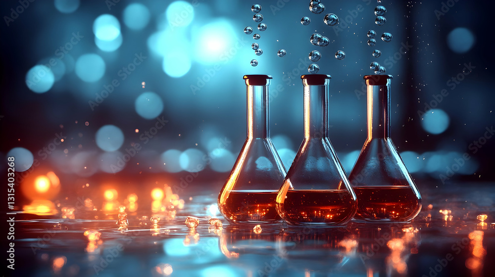 Poster lab experiment: bubbles & flasks