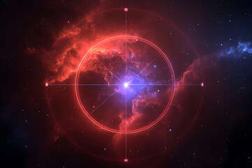 Obraz premium Cosmic Nebula: Red Giant, Star System