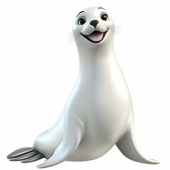 Happy Seal Cartoon Illustration