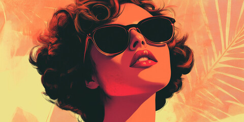 Retro illustration of a woman