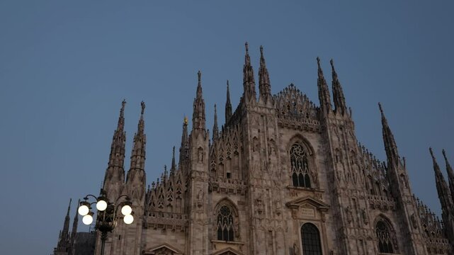 Milan, Italy - February 2025 - Visiting the exterior of the historic buildings of the Lombard capital