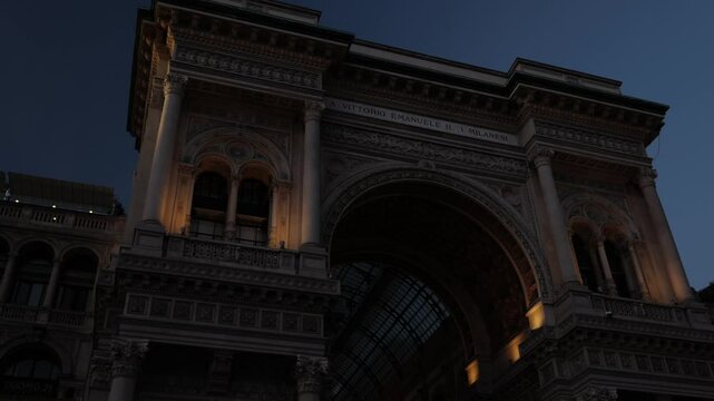Milan, Italy - February 2025 - Visiting the exterior of the historic buildings of the Lombard capital