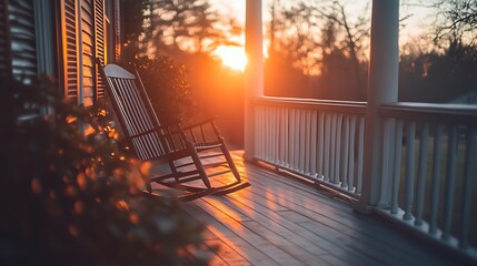 Sunset porch rocking chair
