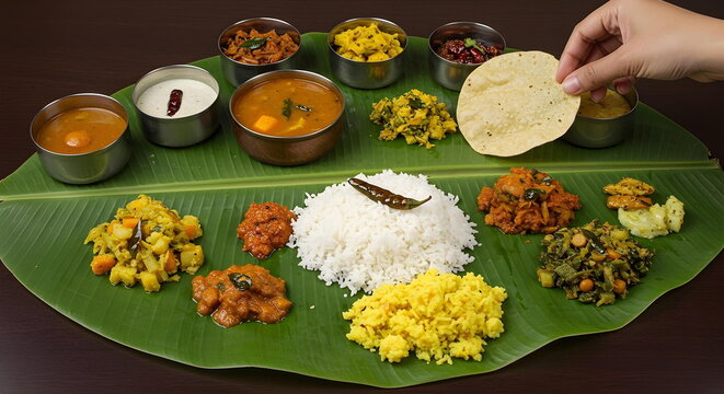traditional south indian thali 