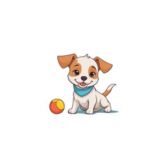 dog with a ball