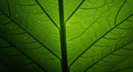 Obraz premium Exploring Green Leaf Texture Macro Details of a Plant in Nature