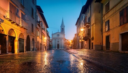 Fototapeta premium old street at night