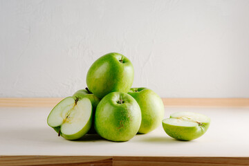 Fresh green apples.
