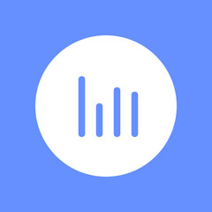 Upward Trending Data Visualized In A Simple, Clean, And Modern Minimalist Graphic Design With A Bright Blue Background