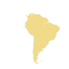 Obraz premium Map of South America, sign silhouette. World Map Globe. Vector Illustration isolated on transparent background. Latin American continent