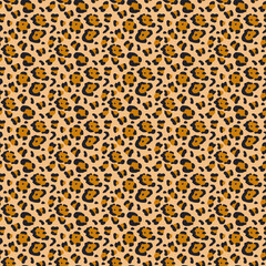 Leopard skin animal print seamless pattern illustration