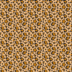 Leopard skin animal print seamless pattern illustration