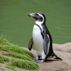 Obraz premium Humboldt penguin (Spheniscus humboldti) is a medium-sized penguin from South America