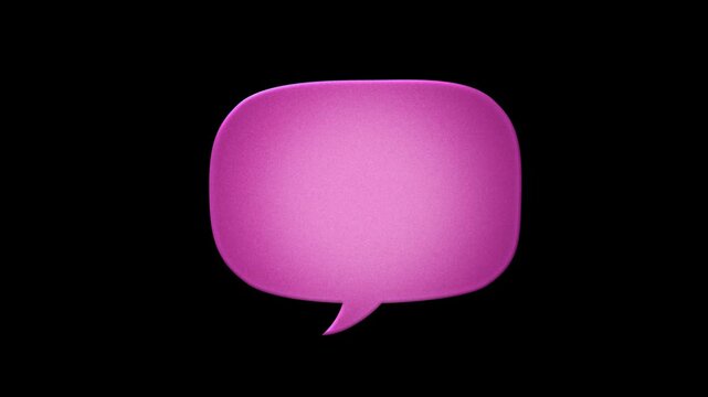 Animated speech bubble on transparent