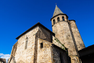 Fototapeta premium Church of Saint-Pierre de Monestiés, a Gothic church built on a Romanesque base